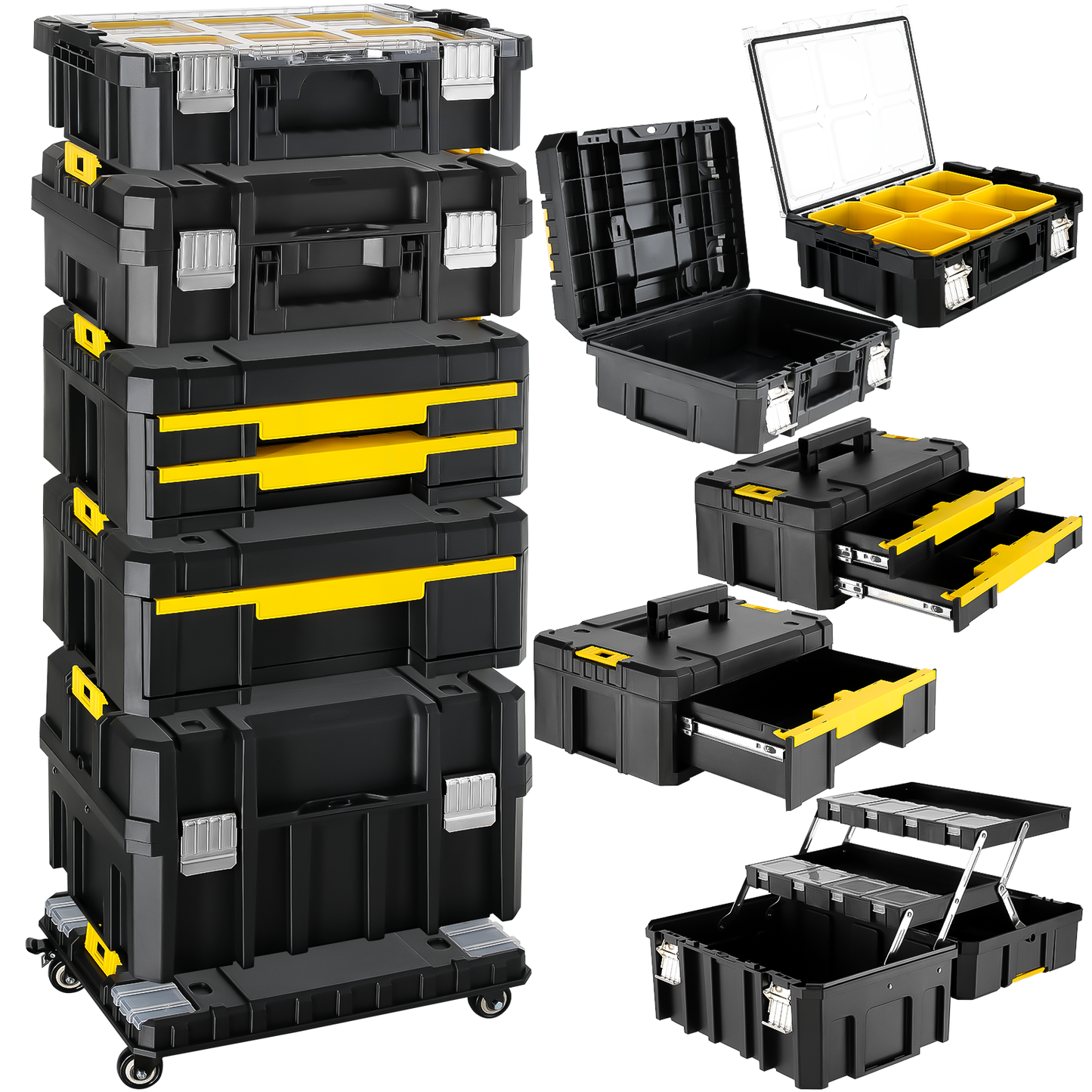 TLGREEN Rolling Toolbox System, Yellow