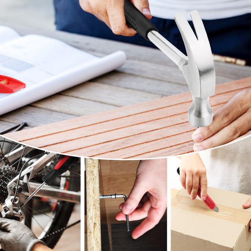 147-Piece Essential Tool Set with Storage Box,Screwdrivers, Adjustable Wrench, Pliers, Knife & More for Home, Car, Dorm, Garage