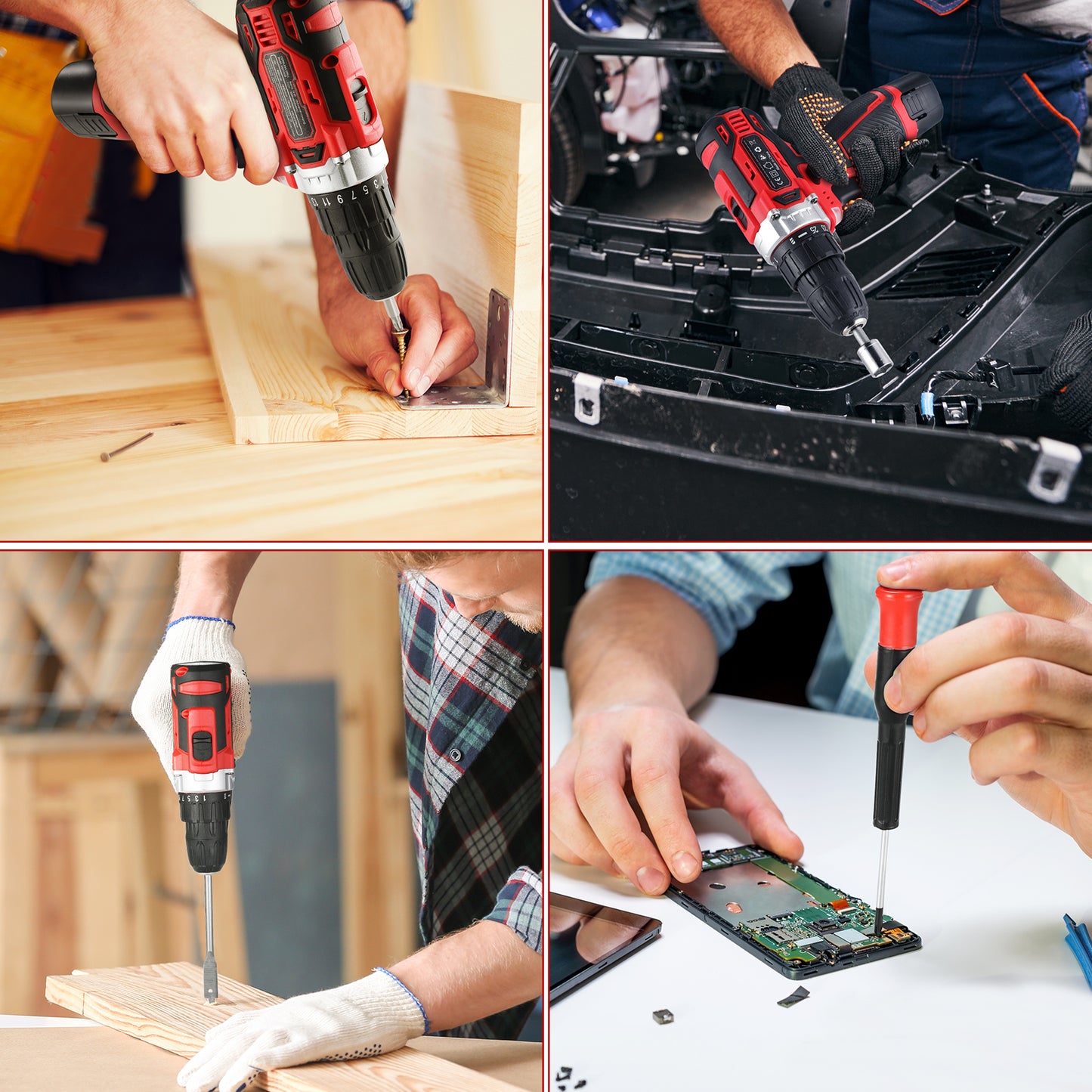 TLGREEN 12V Tool Set with Cordless Drill - 2-Speed Adjustable Power & Rapid Charging Magnetic drill, 139 Piece Home Tool Kit