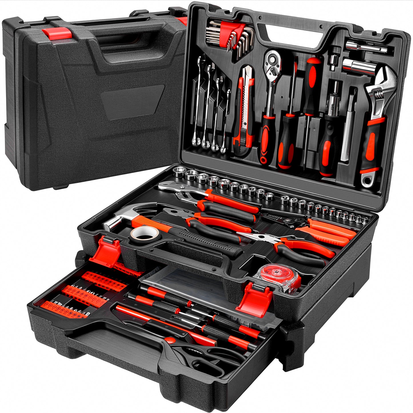 TLGREEN 310-Piece Household Tool Kit, Hand Tool Set with Drawer Tool Box,complete DIY tools, furniture assembly kit, portable drawer storage, sturdy steel tools