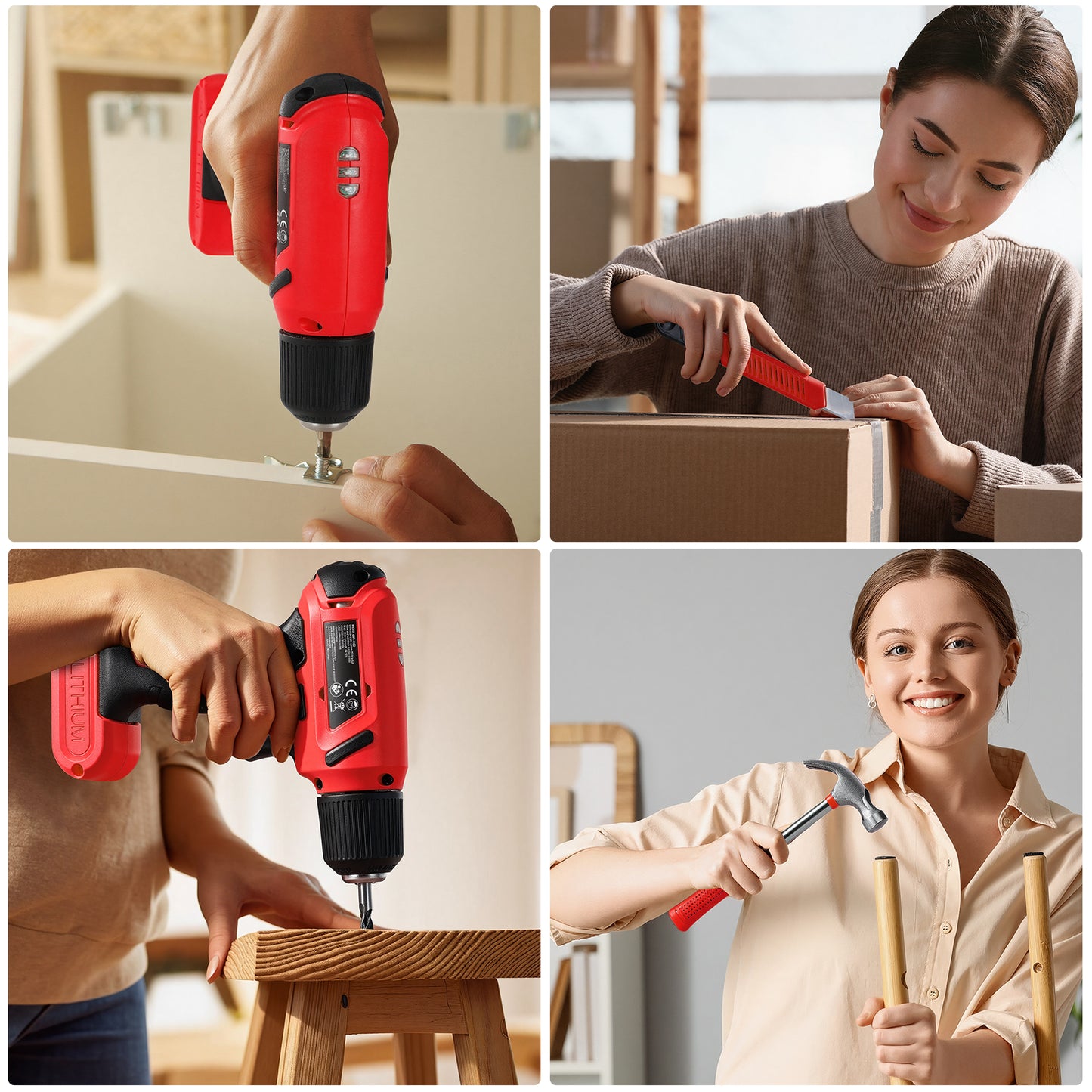 TLGREEN 101 Pcs 8V Cordless Drill and Tool Set, USB-C Rechargeable Power Tool Kit with Brushless Motor & Fast Charge, Lightweight Home Tool Kit for DIY, Repair, and Maintenance