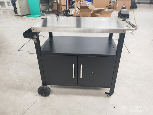 TLGREEN Service Cart with Wheels, Portable Tool Cart for Restaurant, Garage, Warehouse, Home