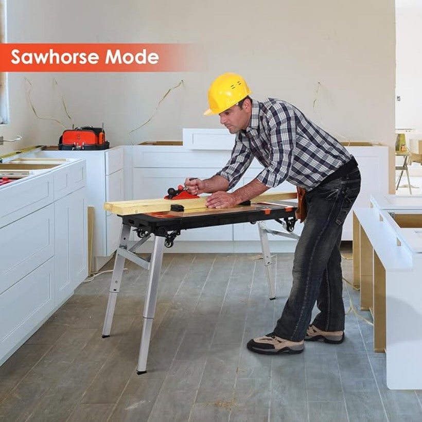 Versatile Folding Work Table: 7 Functions in One – Portable Workbench ...